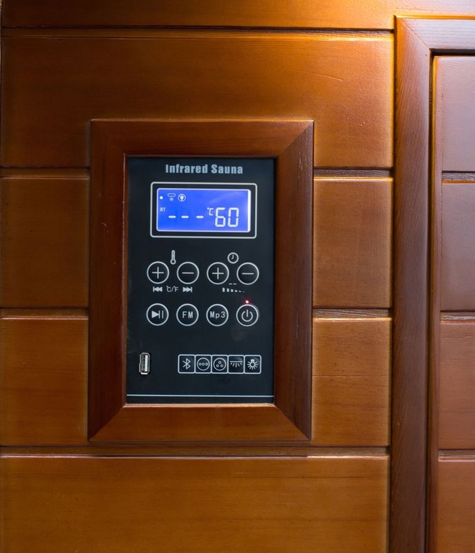 赤外線サウナ屋内ウェットデトックスルームコンピュータ制御パネルLightwaveウェット発汗スチームバス